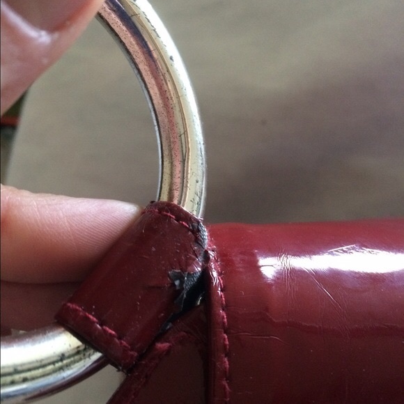 💎 STUNNING 💎 Sequoia Red Patent Leather Bag - Picture 5 of 5